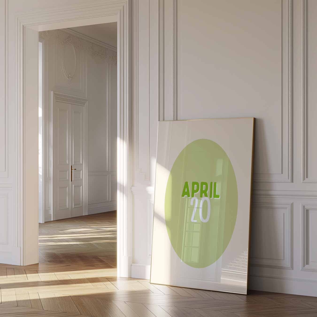 April Minimalistische Kalenderposter-WallArtistic