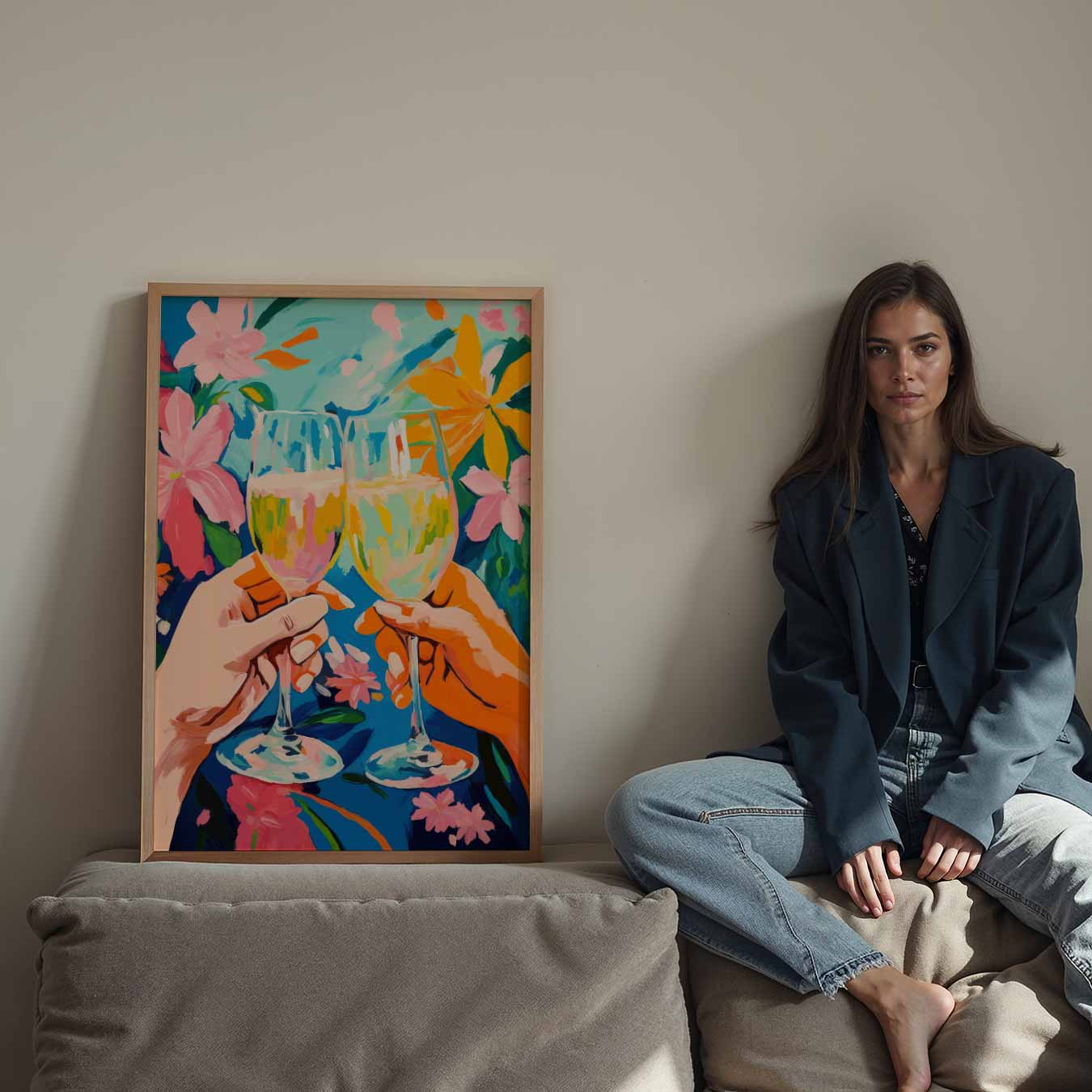 Vrolijke Toast Poster-WallArtistic