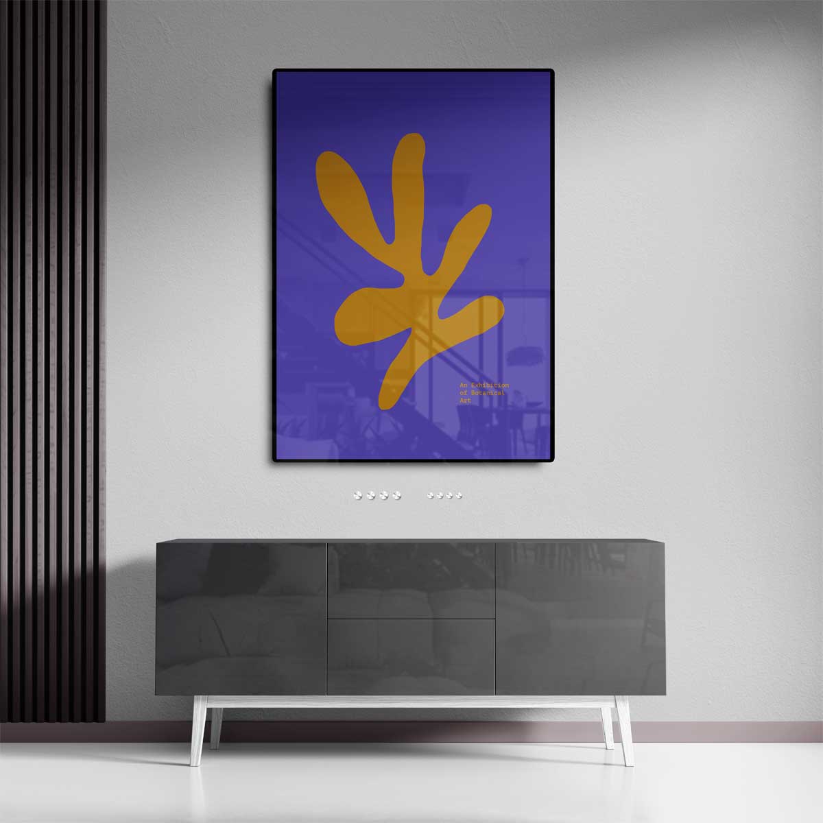 Abstracte Botanische Vormen Kunstwerk-canvas-dibond-plexiglas-wanddecoratie-WallArtistic