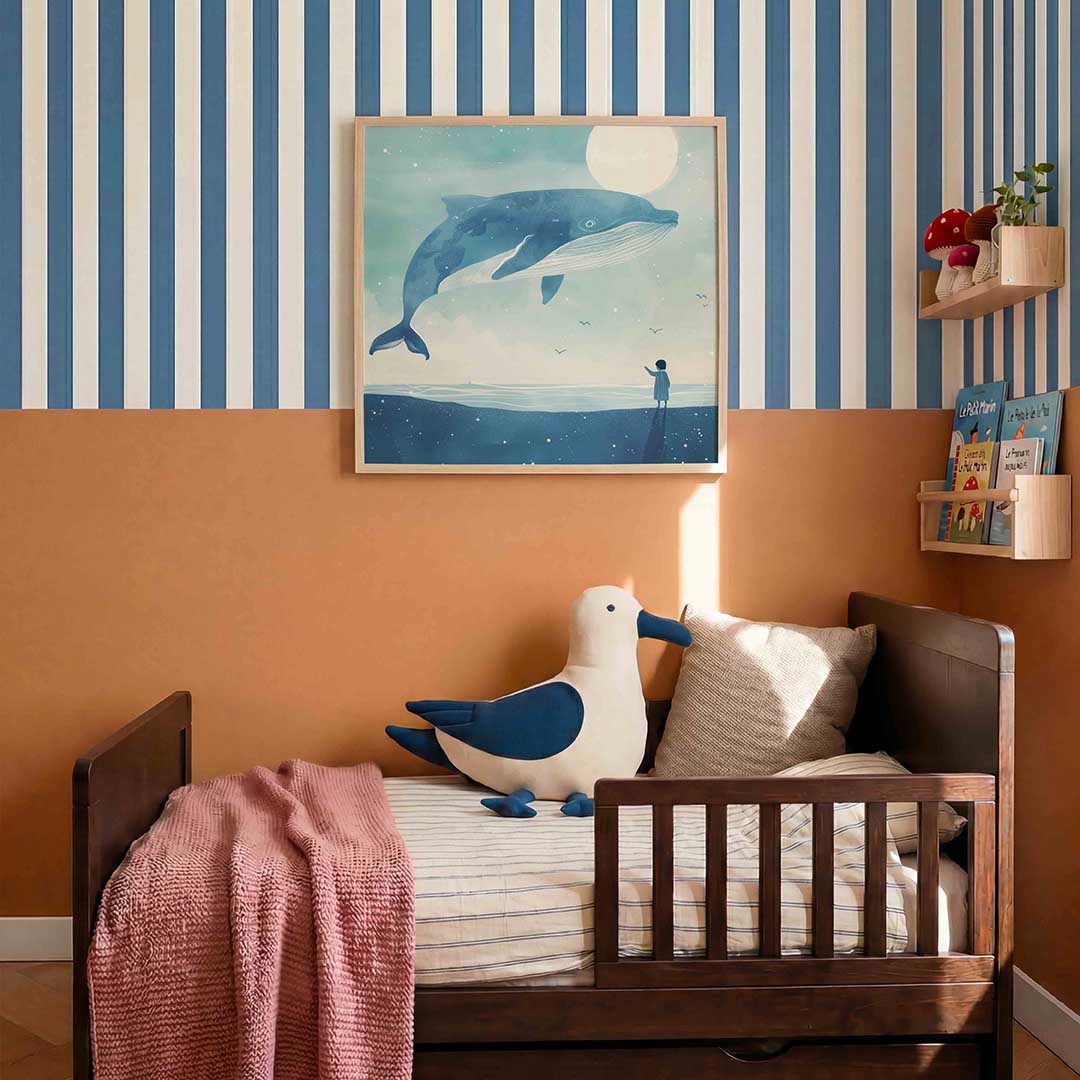 Walvis en kind Poster