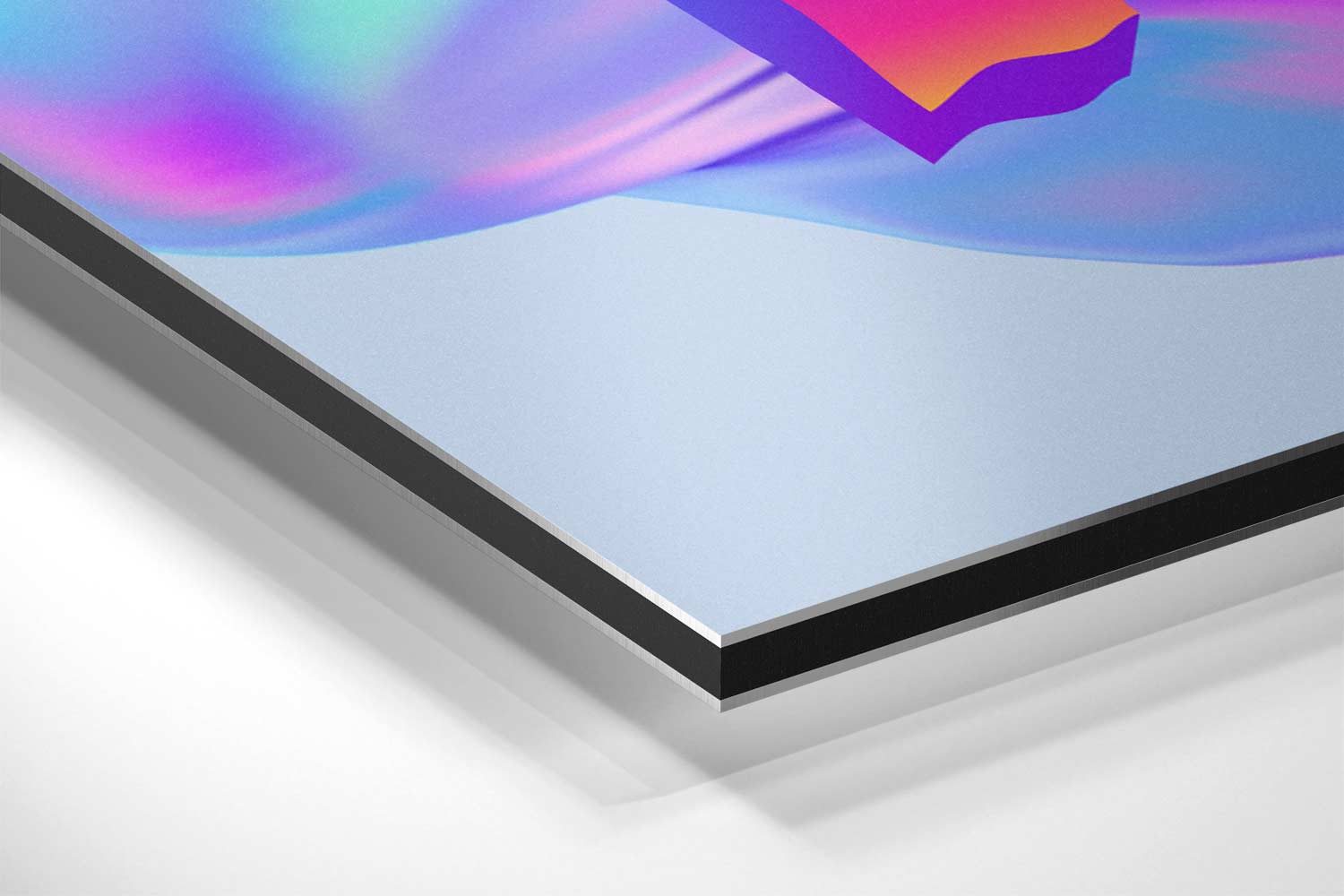 Kleurrijke Ineengestorte Vormen Kunstwerk-canvas-dibond-plexiglas-wanddecoratie-WallArtistic