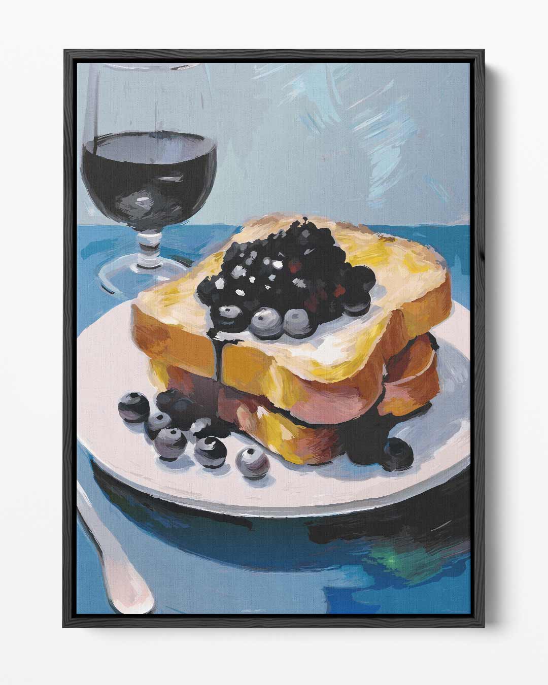 Ontbijt Moment Kleurige Schilderij Kunstwerk-canvas-dibond-plexiglas-wanddecoratie-WallArtistic