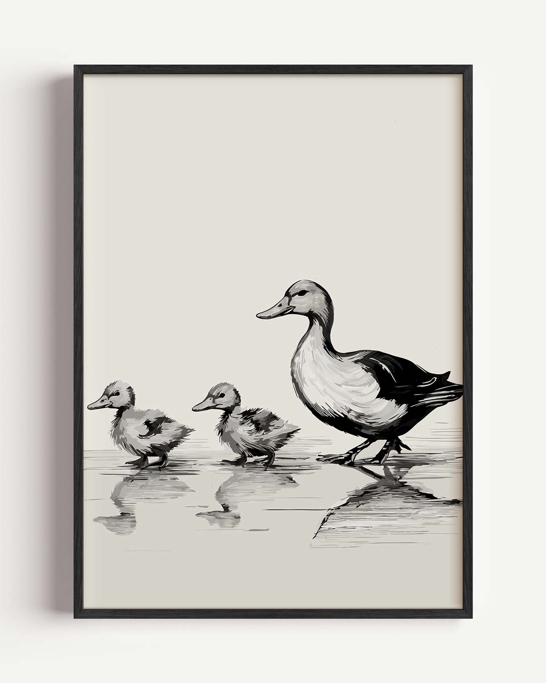 Zachte Stappen Eendjes Wandeling Poster-WallArtistic