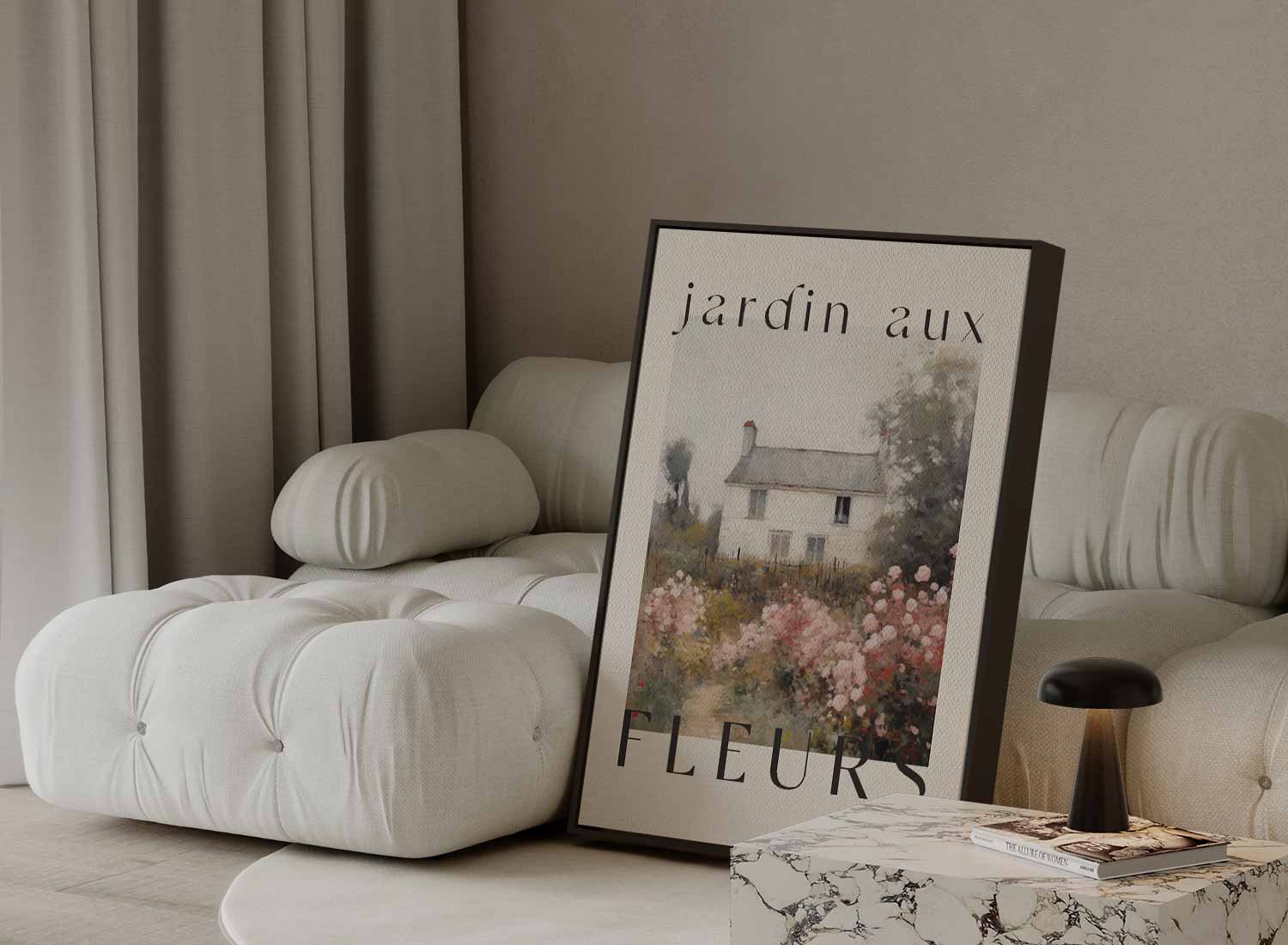 Franse Bloementuin Poster