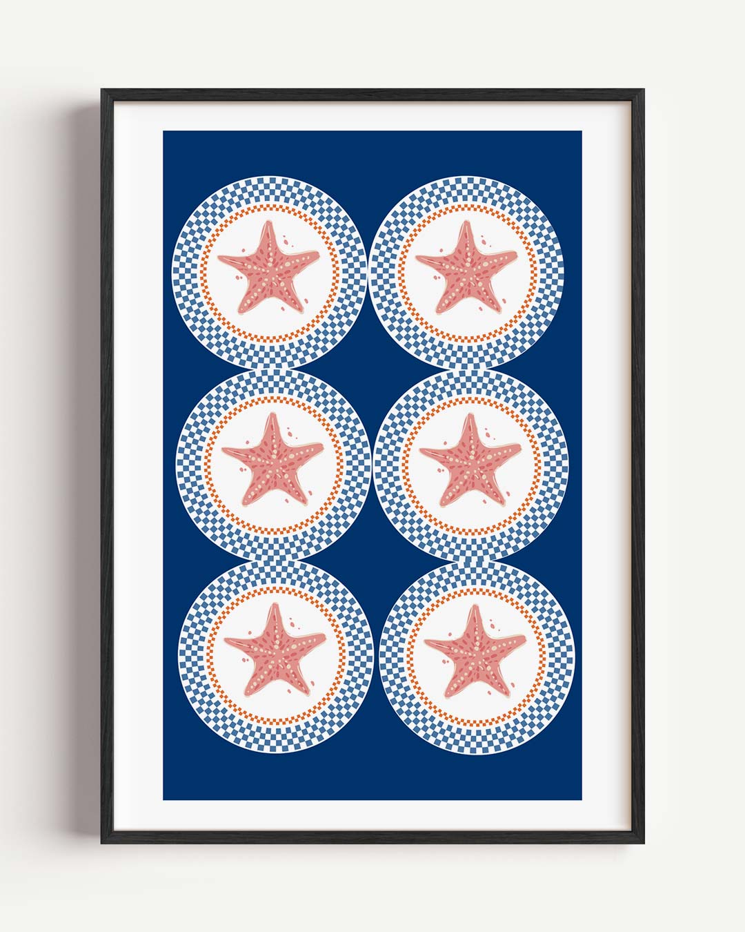 Zeesterren Patroon Poster-WallArtistic