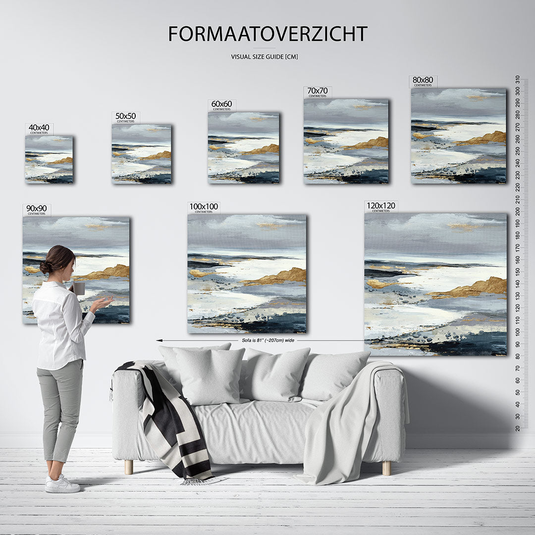 Gelaagde landschapstinten Kunstwerk