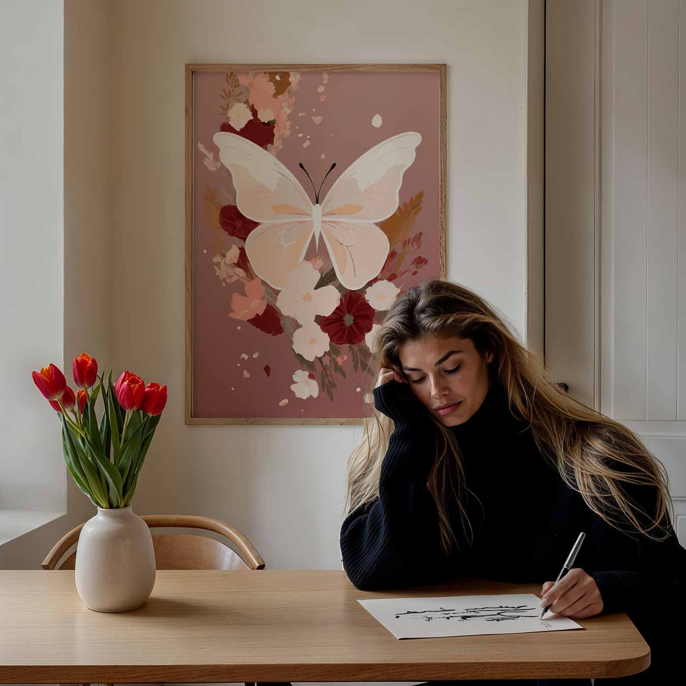 Vlinder & Bloem Bloemenpracht Poster