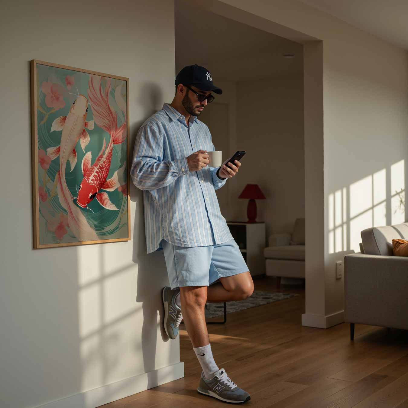 Betoverende Koi Vijver Poster-WallArtistic