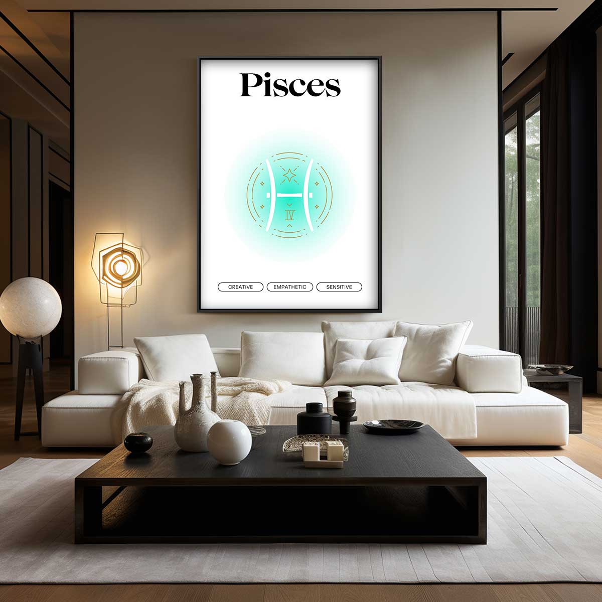 Vissen Sterrenteken Kunstwerk Kunstwerk-canvas-dibond-plexiglas-wanddecoratie-WallArtistic