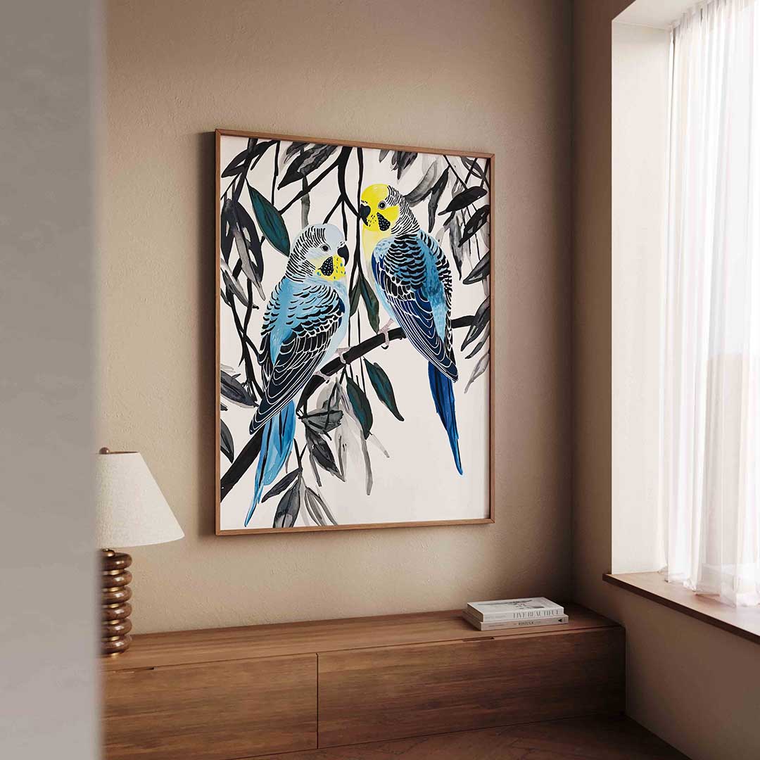 Papegaaien op tak Poster