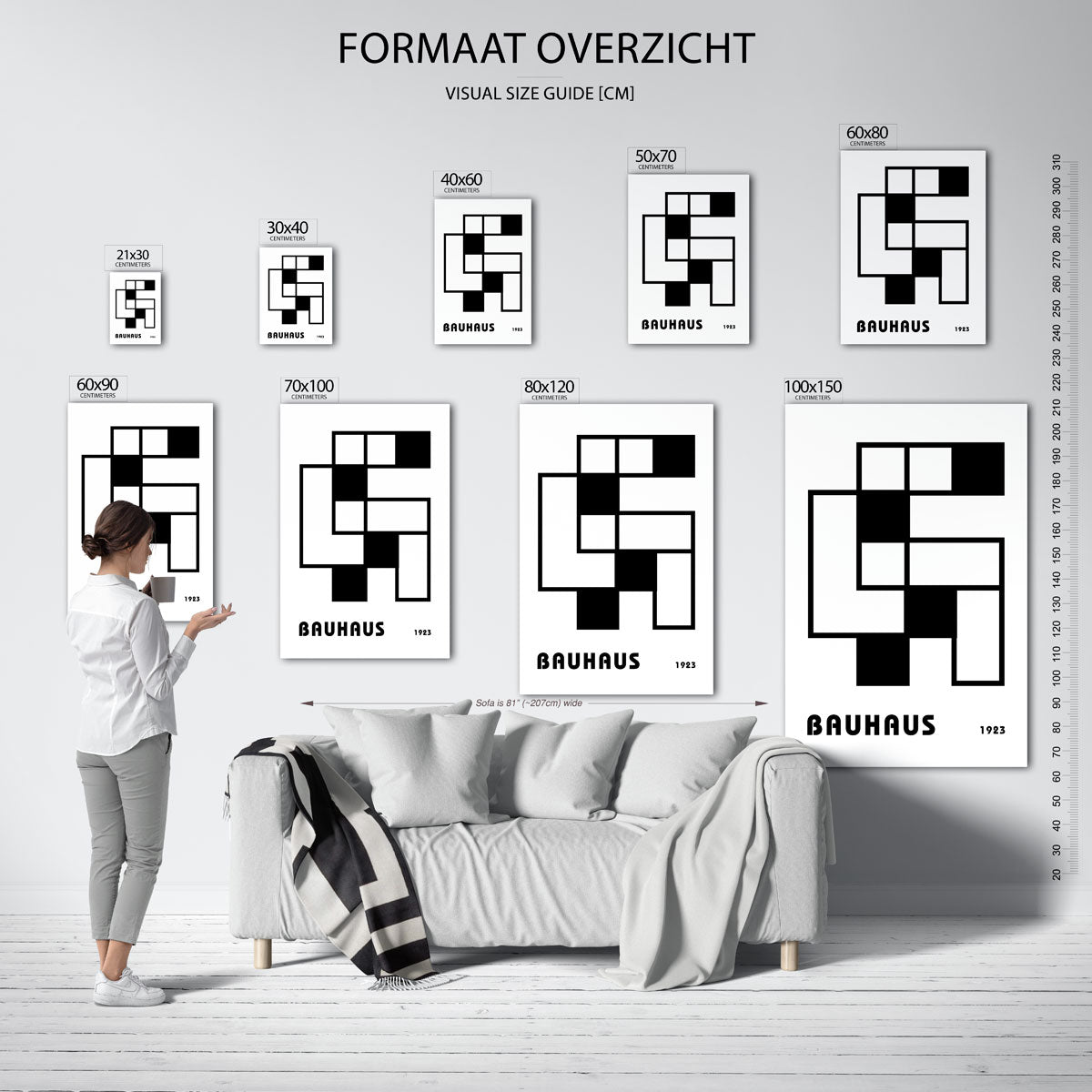 Vormritme en lijnen Poster