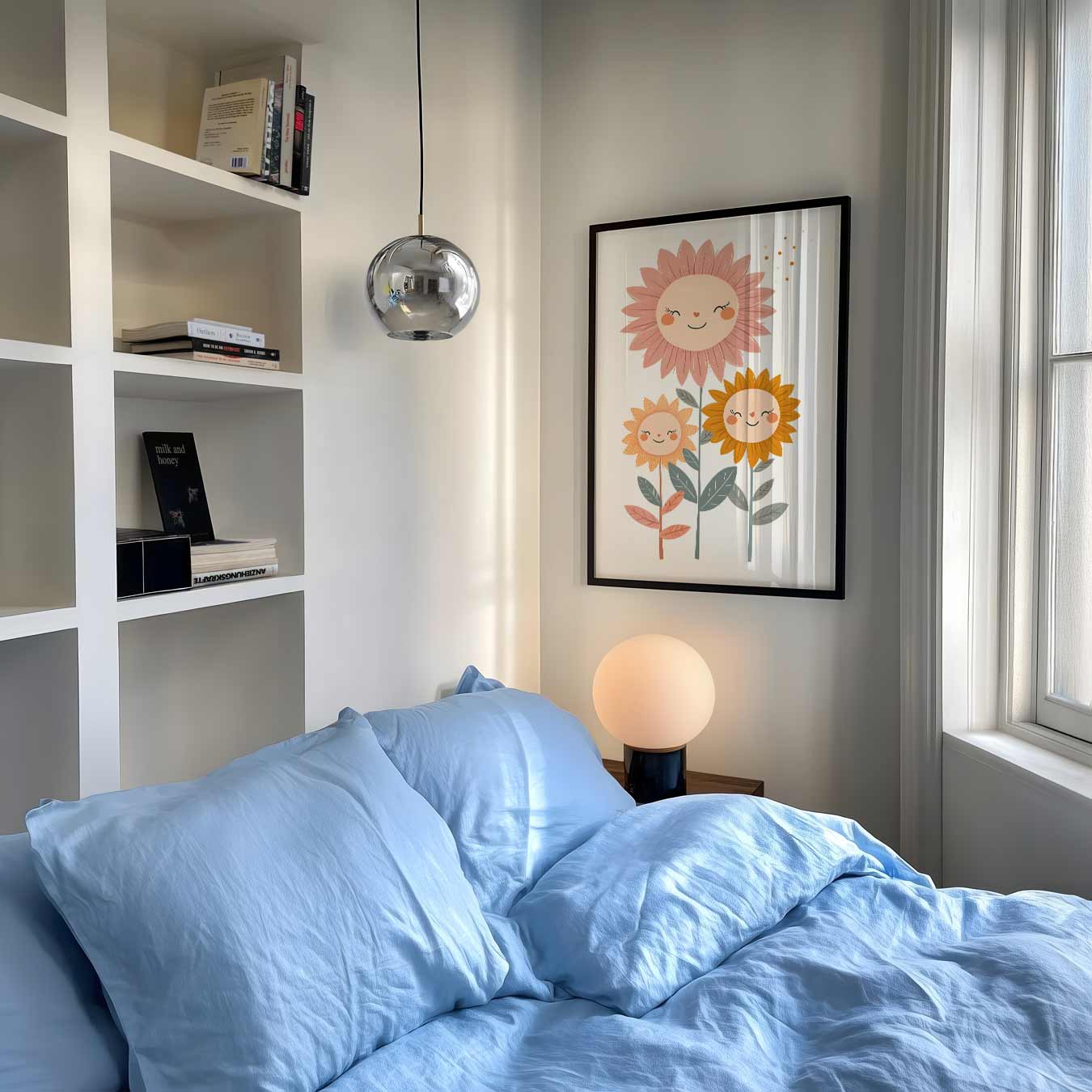 Vrolijke Bloemenfamilie Poster-WallArtistic