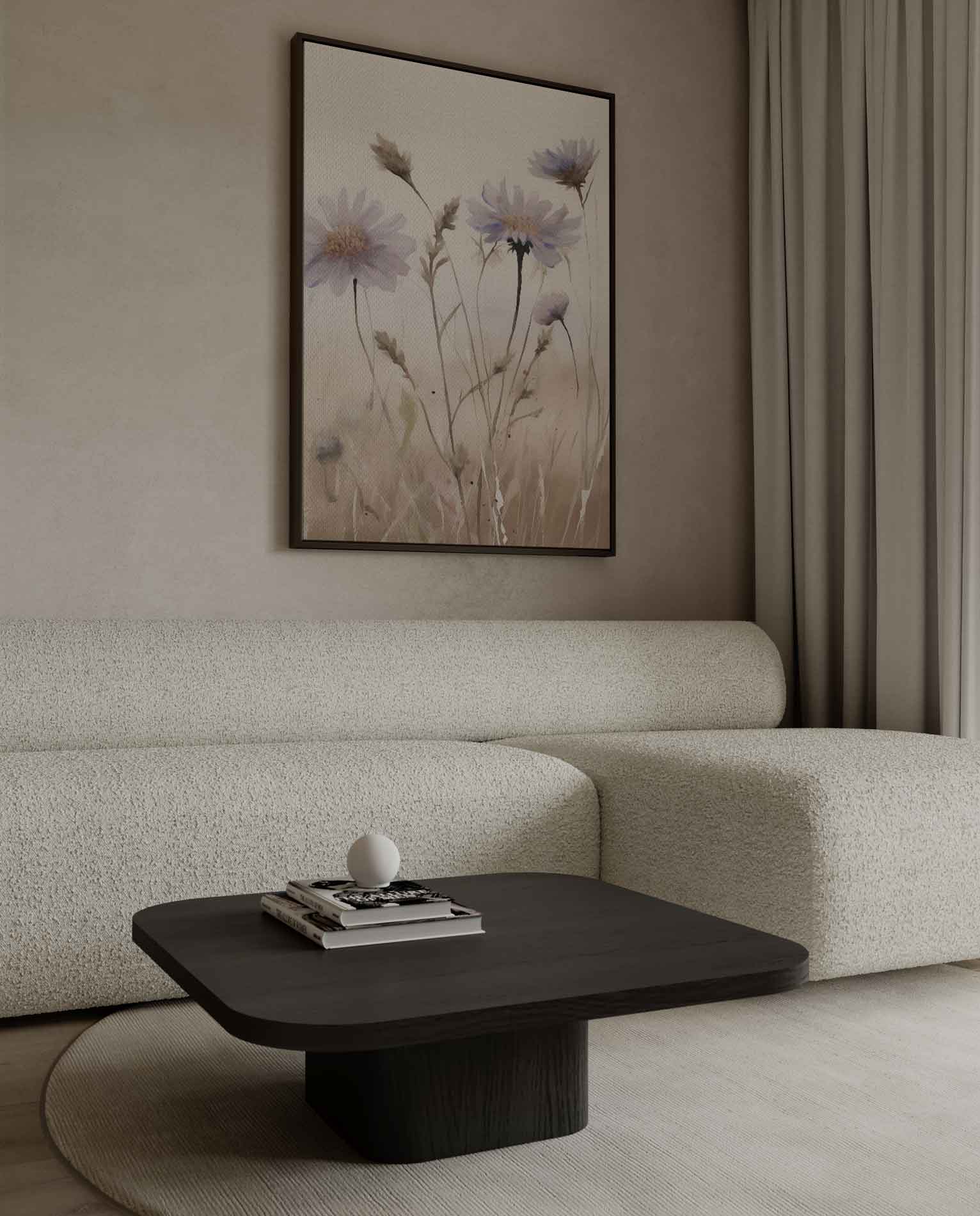 Zachte Bloemendroom Kunstwerk-canvas-dibond-plexiglas-wanddecoratie-WallArtistic