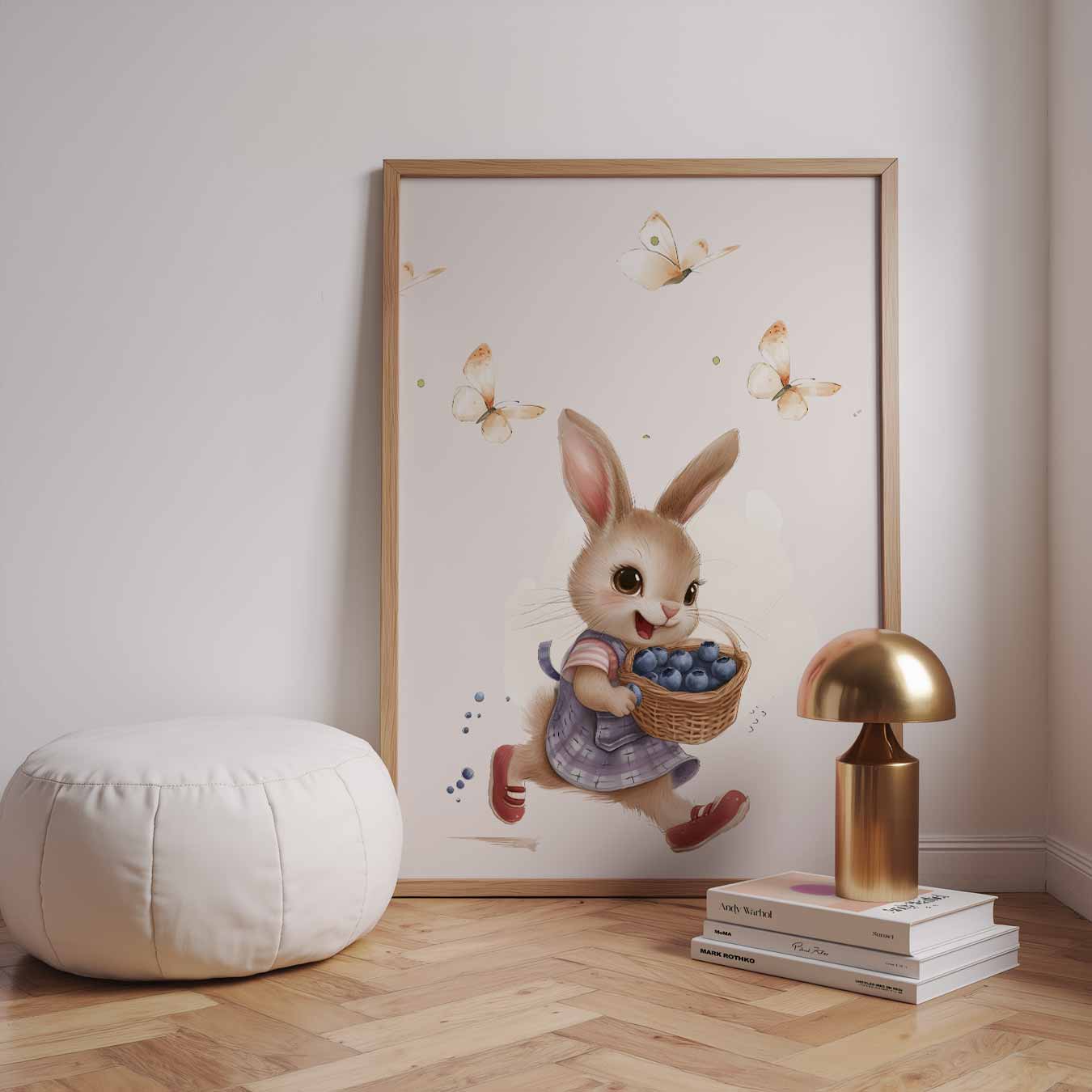 Springende Konijntje Poster-WallArtistic