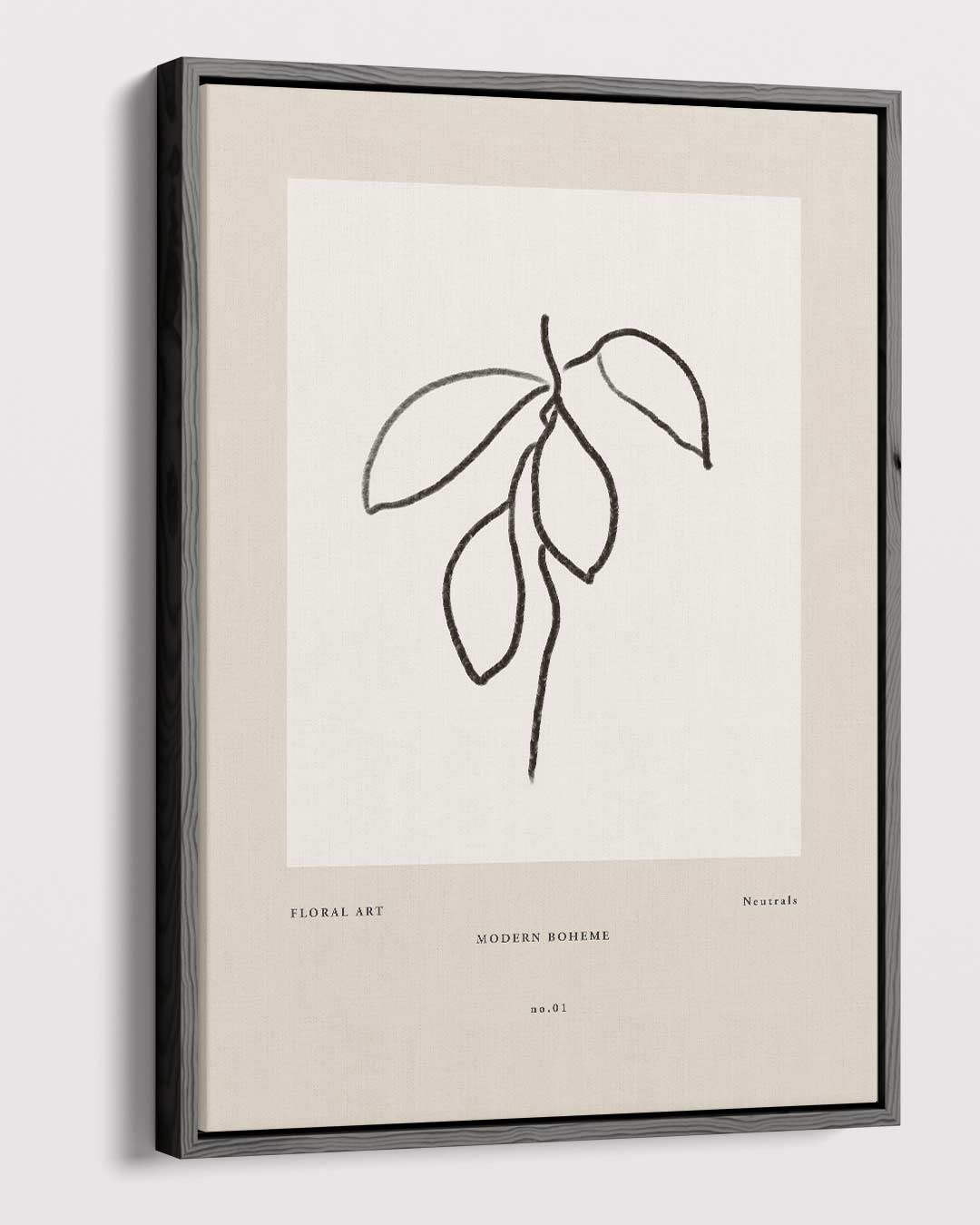 Modern Boho Bladeren Kunstwerk-canvas-dibond-plexiglas-wanddecoratie-WallArtistic