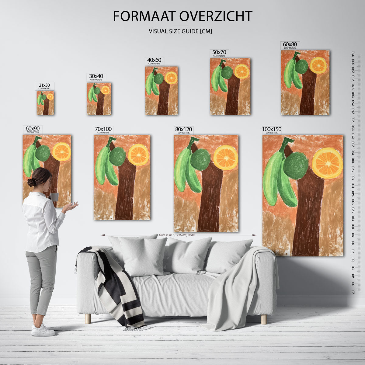 Fruit en boomstam Poster