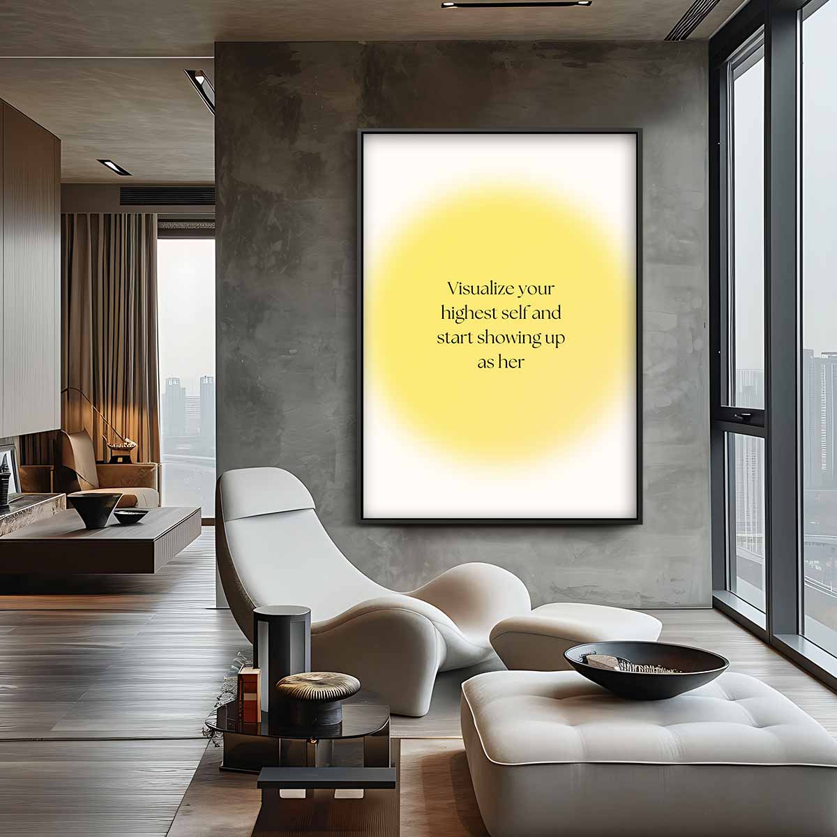 Inspirerend zelfportret quote Kunstwerk-canvas-dibond-plexiglas-wanddecoratie-WallArtistic
