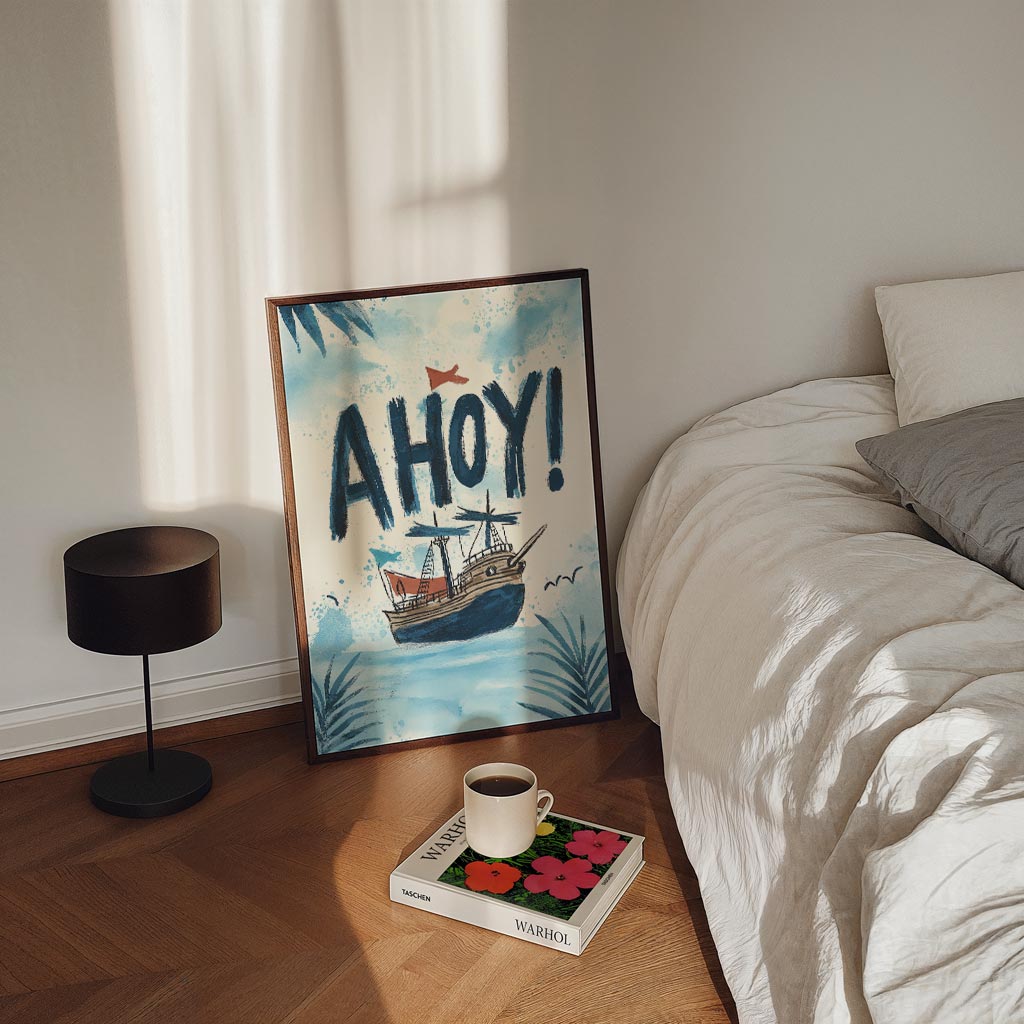 Avontuurlijke Schip Ahoy Poster-WallArtistic