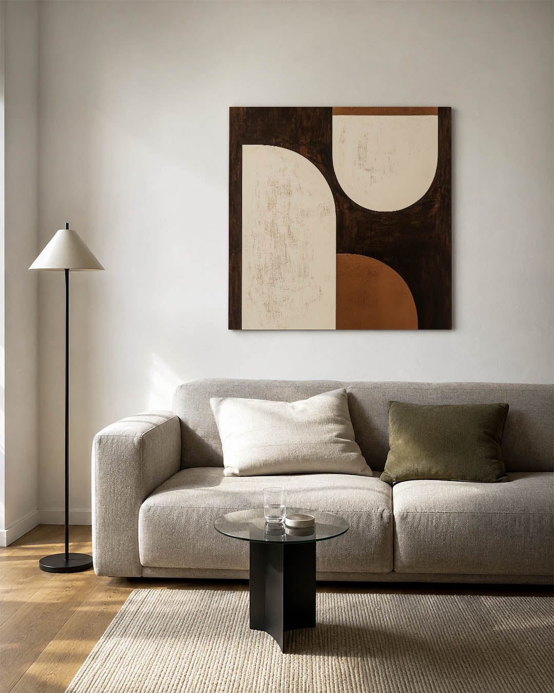 Geometrische vormen compositie Kunstwerk