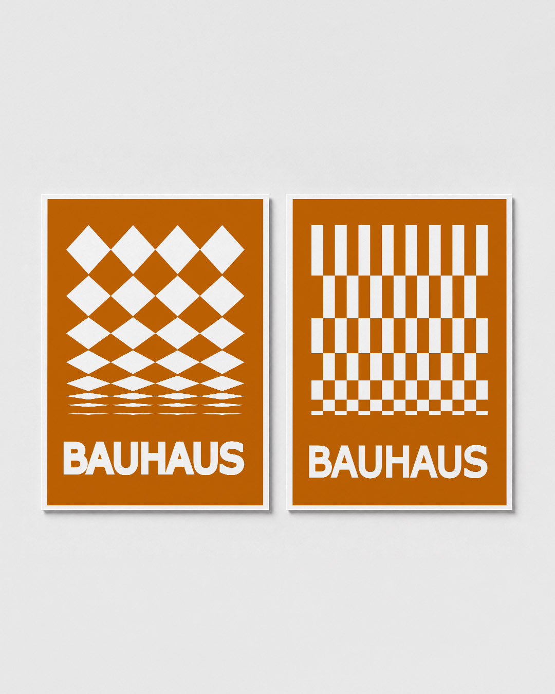 Diamantpatroon en typografie Posterset