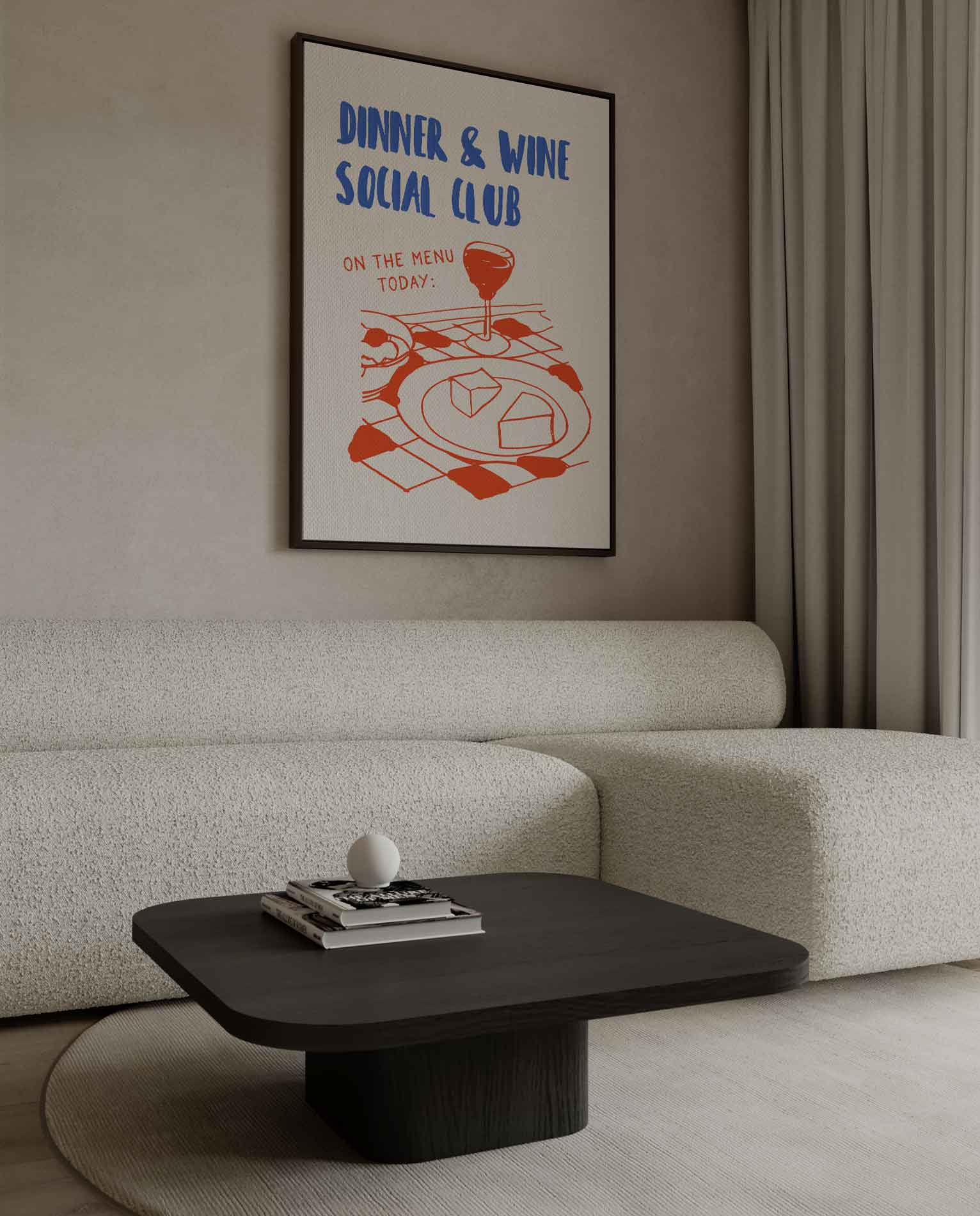 Dinner & Wine Social Club Poster