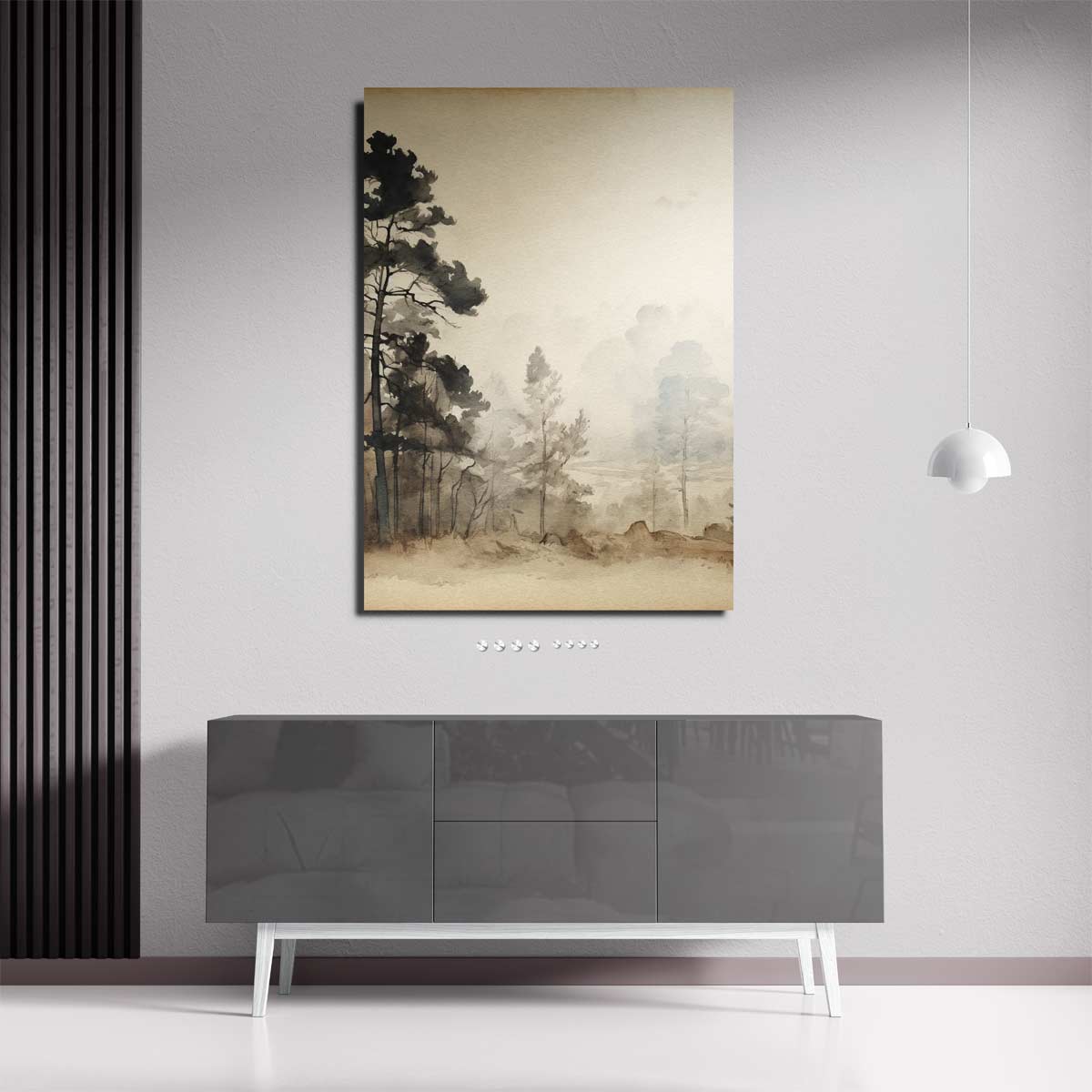 Rustige Bosmist Kunstwerk-canvas-dibond-plexiglas-wanddecoratie-WallArtistic