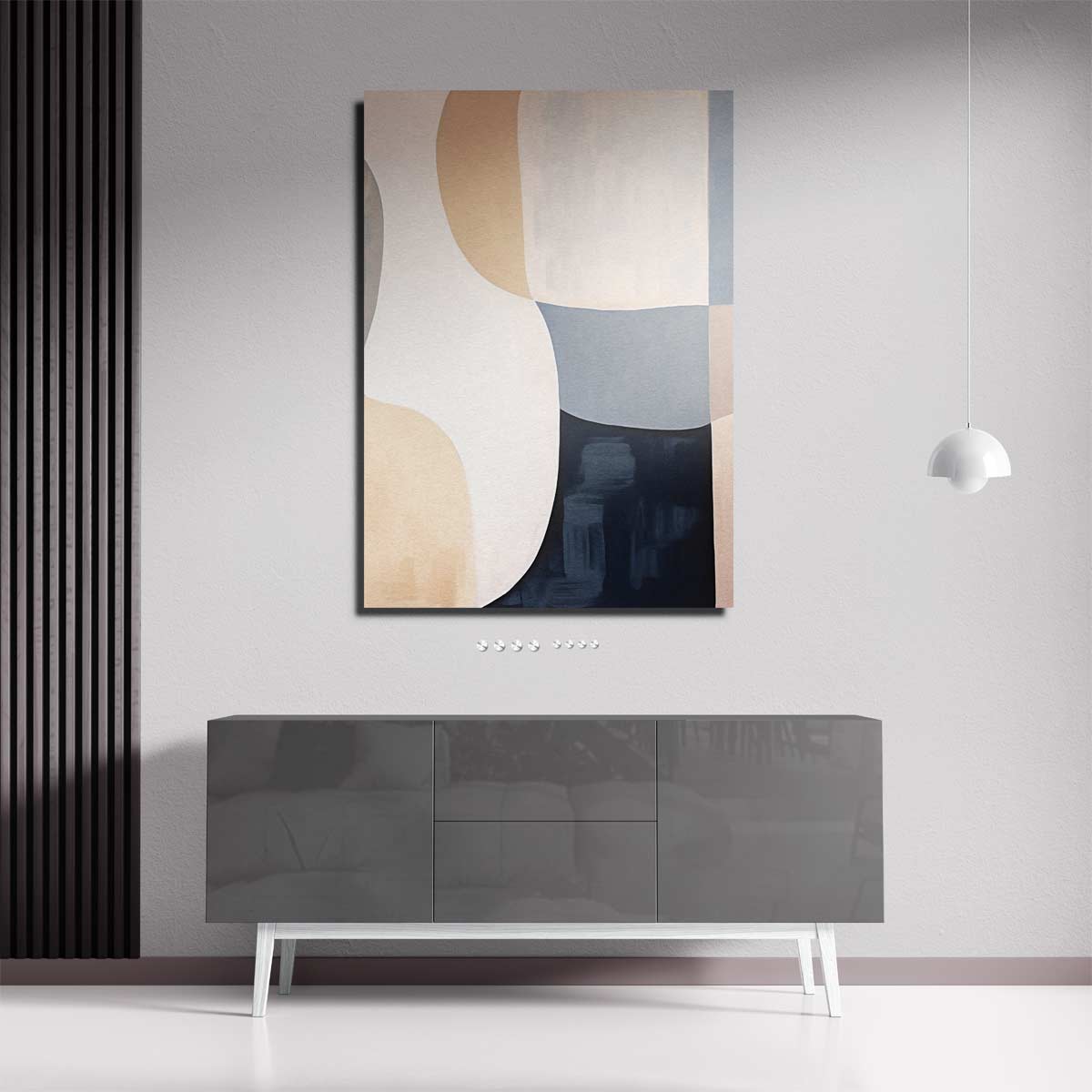 Abstracte Harmonie in Aardetinten Kunstwerk-canvas-dibond-plexiglas-wanddecoratie-WallArtistic