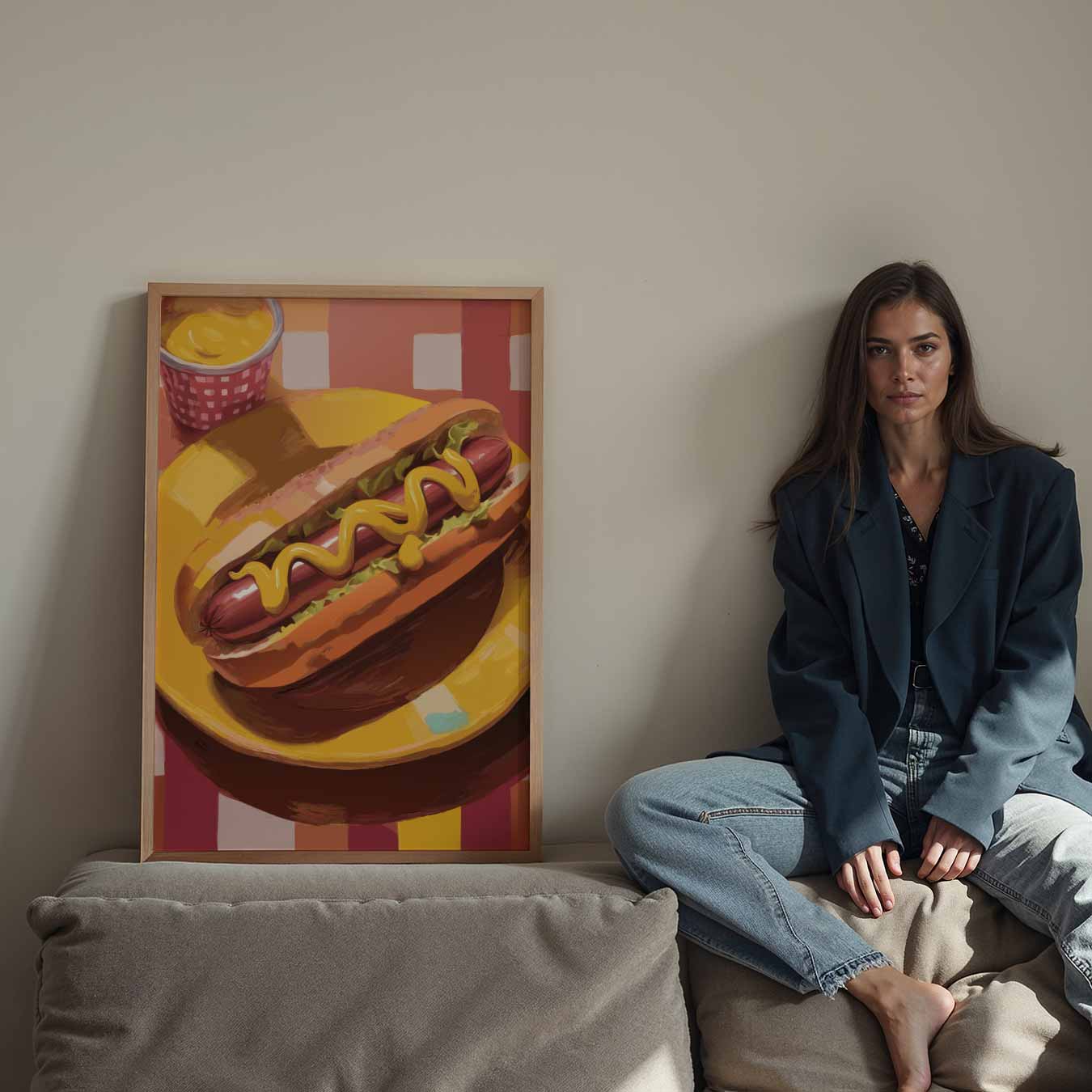Vrolijke Hotdog Poster