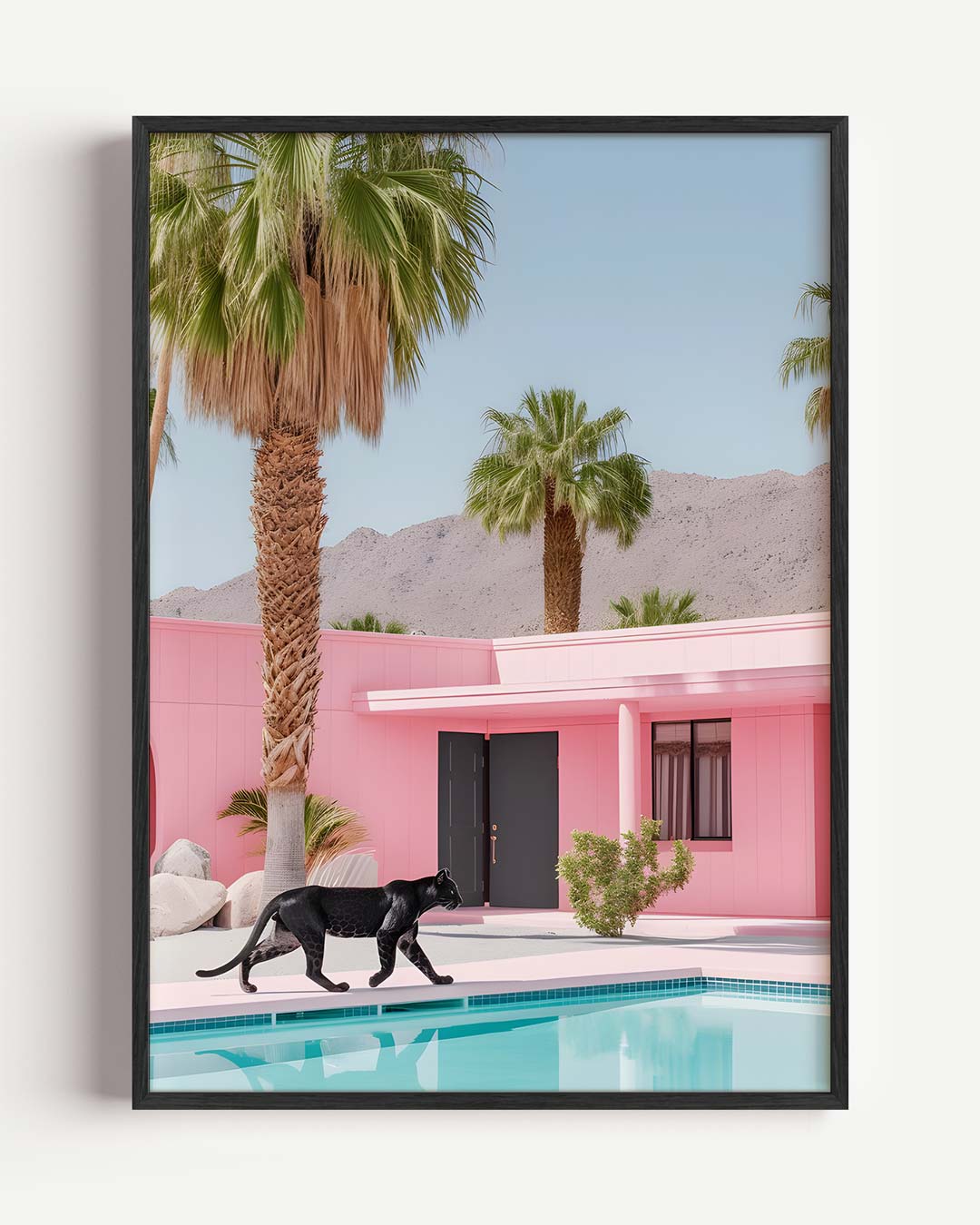 Tropische Oase met Panter Poster-WallArtistic