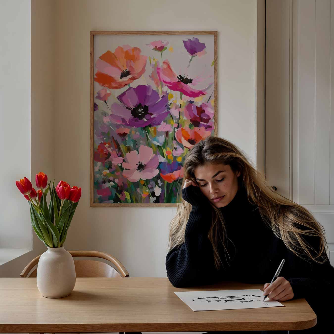 Bloemenpracht in Kleur Poster