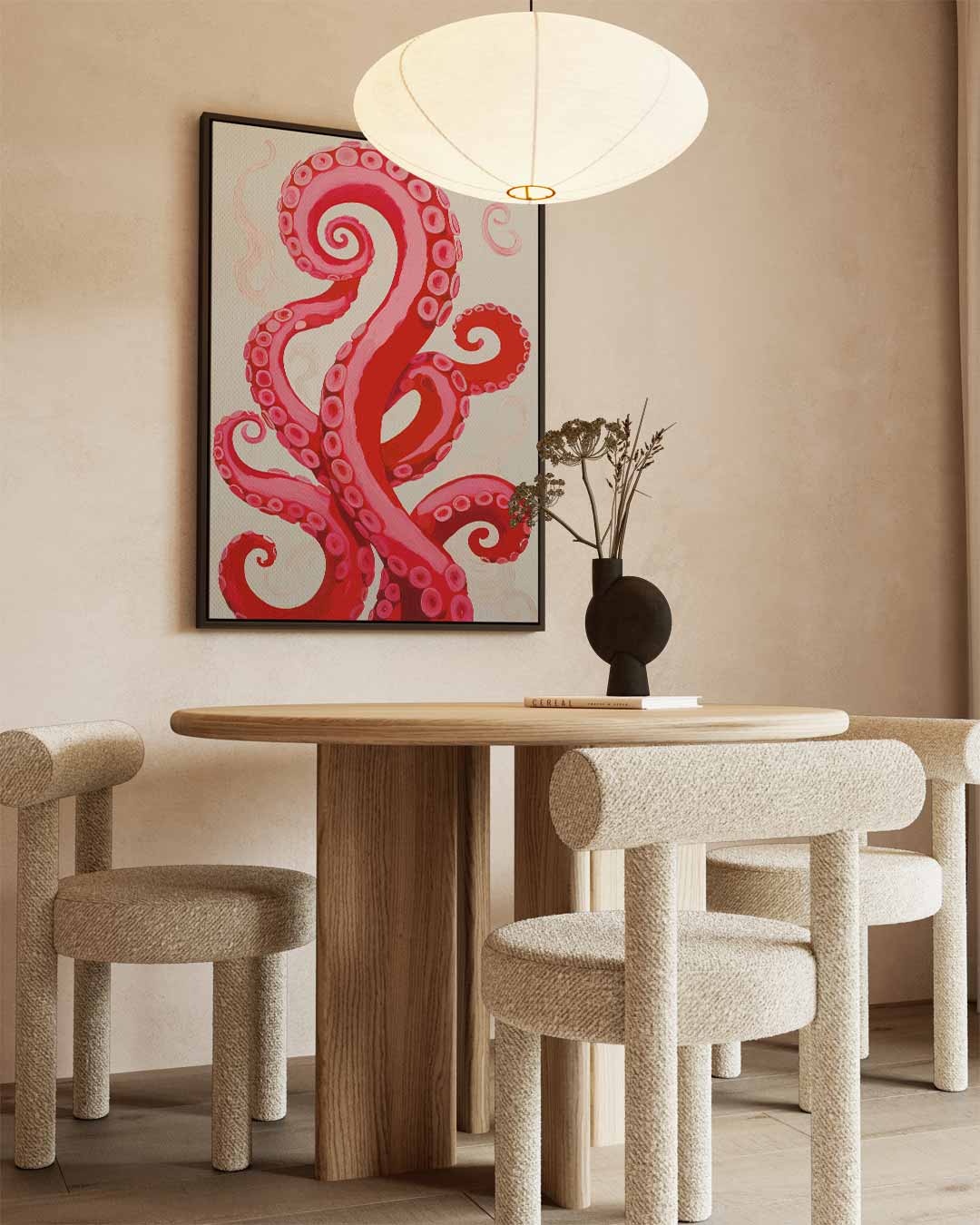 Dansende Tentakels Kunstwerk-canvas-dibond-plexiglas-wanddecoratie-WallArtistic