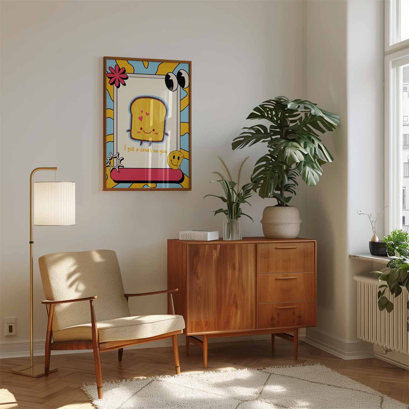 Schattige Toast Poster