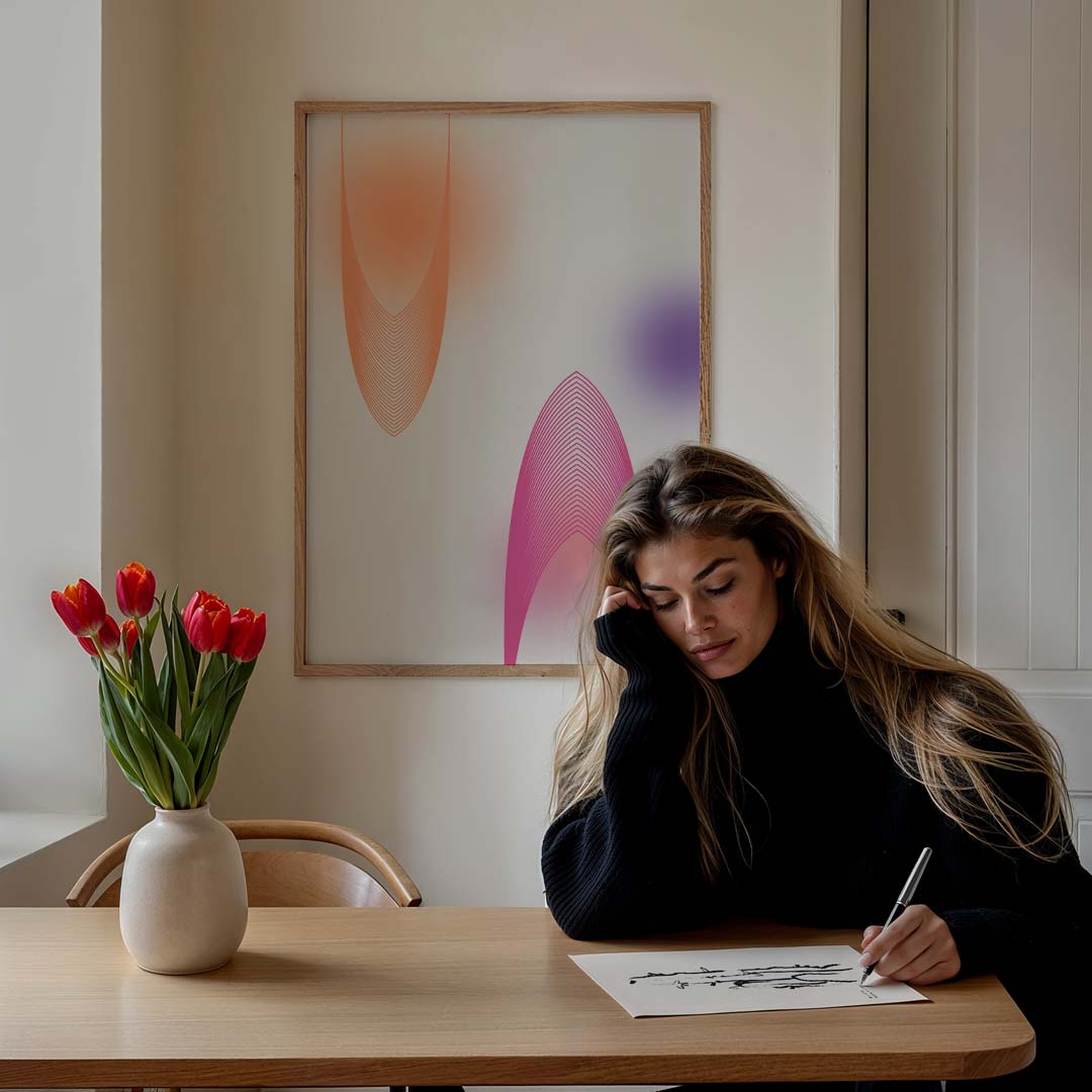 Moderne Abstracte Vormen Poster-WallArtistic