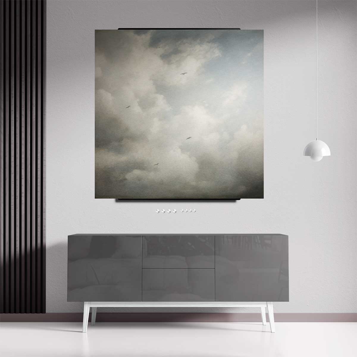 Wolkenpracht met Vogels Kunstwerk-canvas-dibond-plexiglas-wanddecoratie-WallArtistic