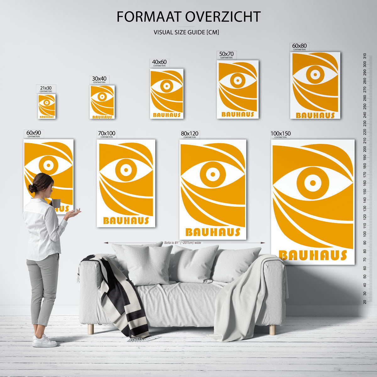 Oog en lijnen Poster
