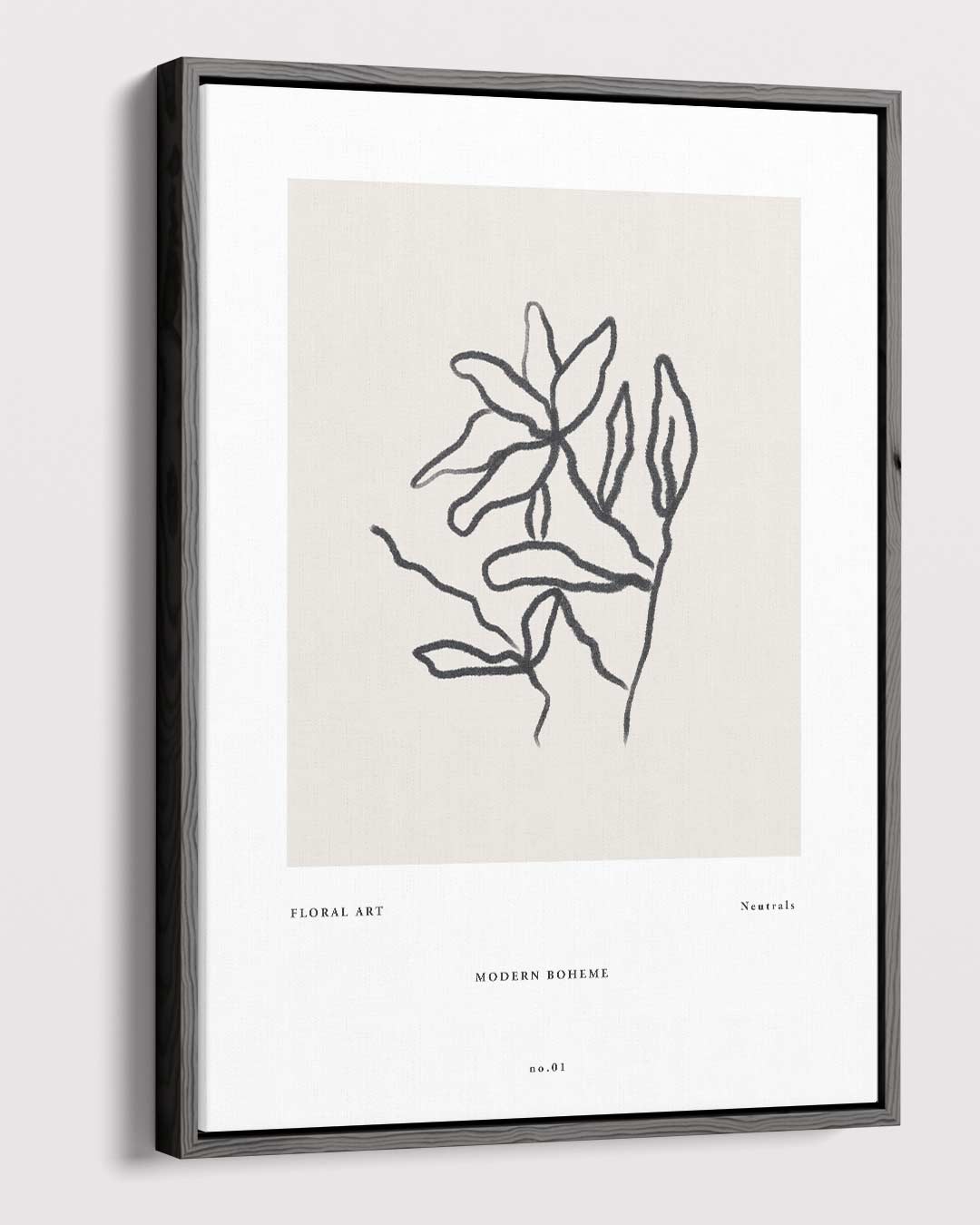 Minimalistische Bloemenlijntekening Kunstwerk-canvas-dibond-plexiglas-wanddecoratie-WallArtistic