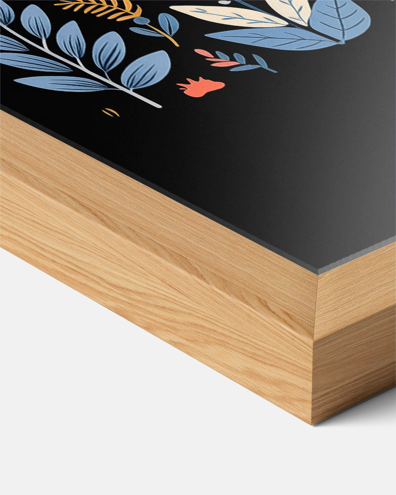 Bloemenpracht op Zwart Poster-WallArtistic