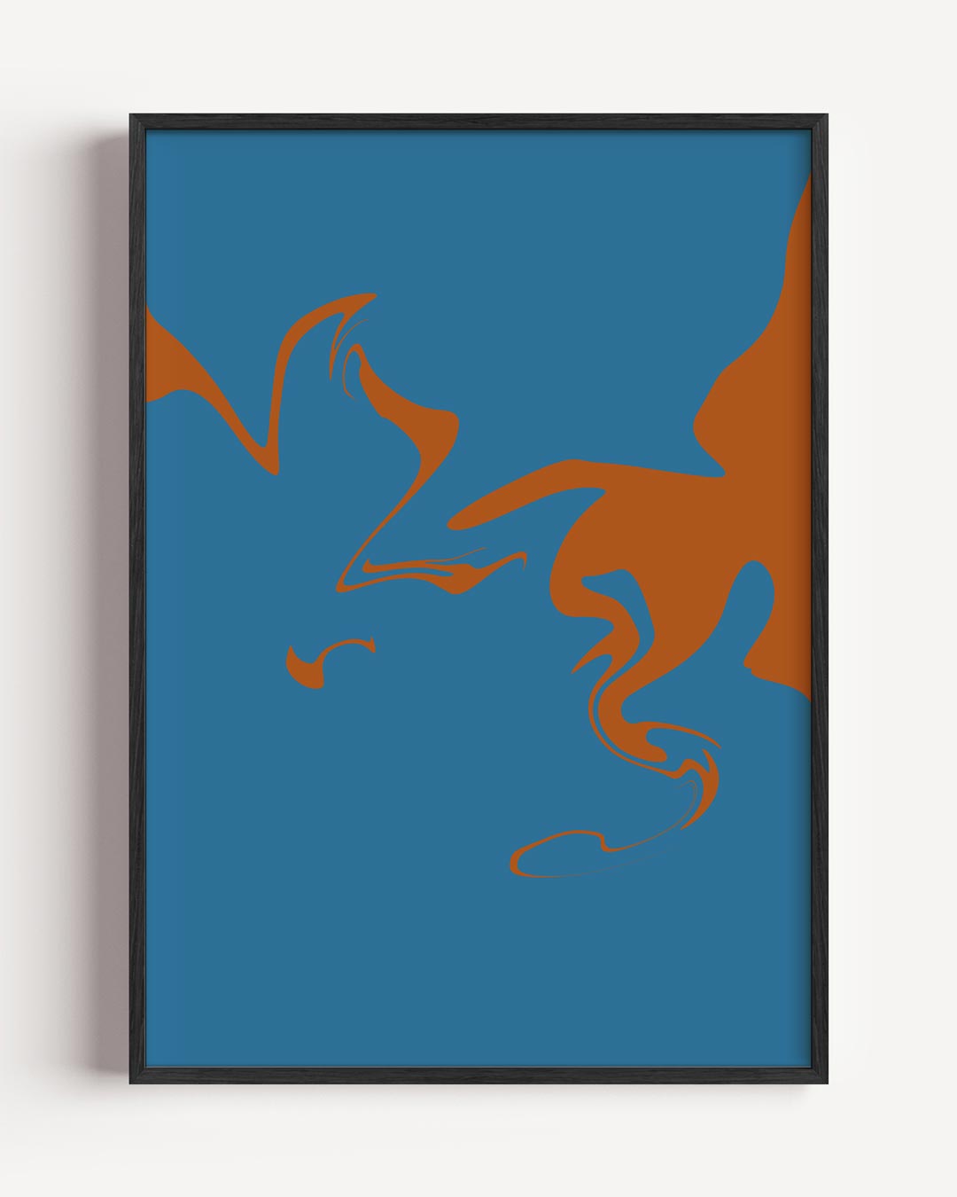 Abstracte Blauwe Vortex Poster-WallArtistic