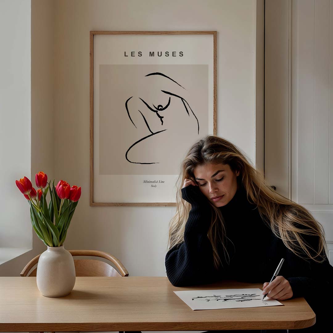 Minimalistische Lijnkunst Poster-WallArtistic