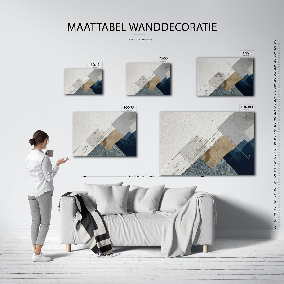 Geometrische compositie Kunstwerk