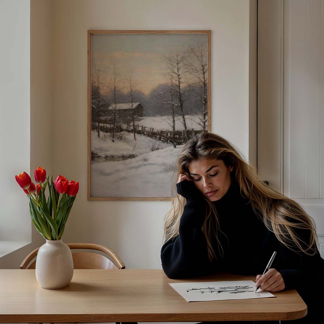 Winterse Sereenheid Poster-WallArtistic