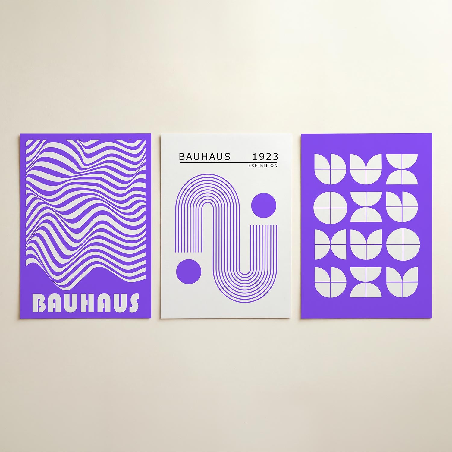 Golvend lijnenspel Posterset