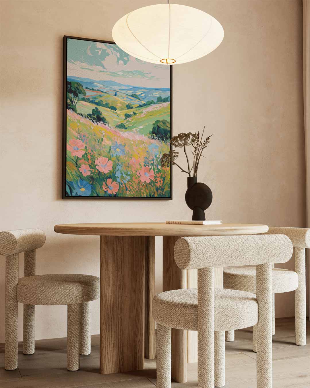 Zomerse Bloemenweide Kunstwerk-canvas-dibond-plexiglas-wanddecoratie-WallArtistic