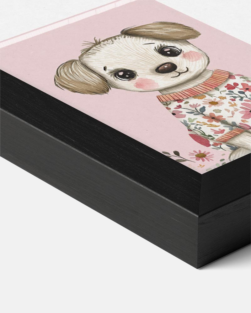 Lieve Puppy Bloemenposter