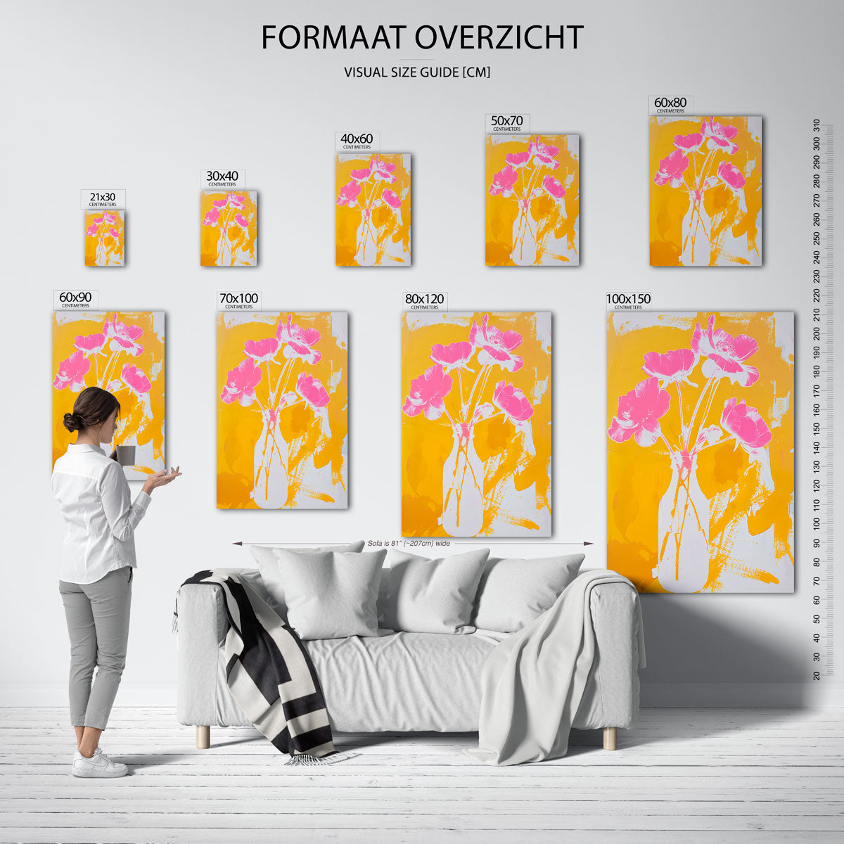 Bloemen in vaas Poster