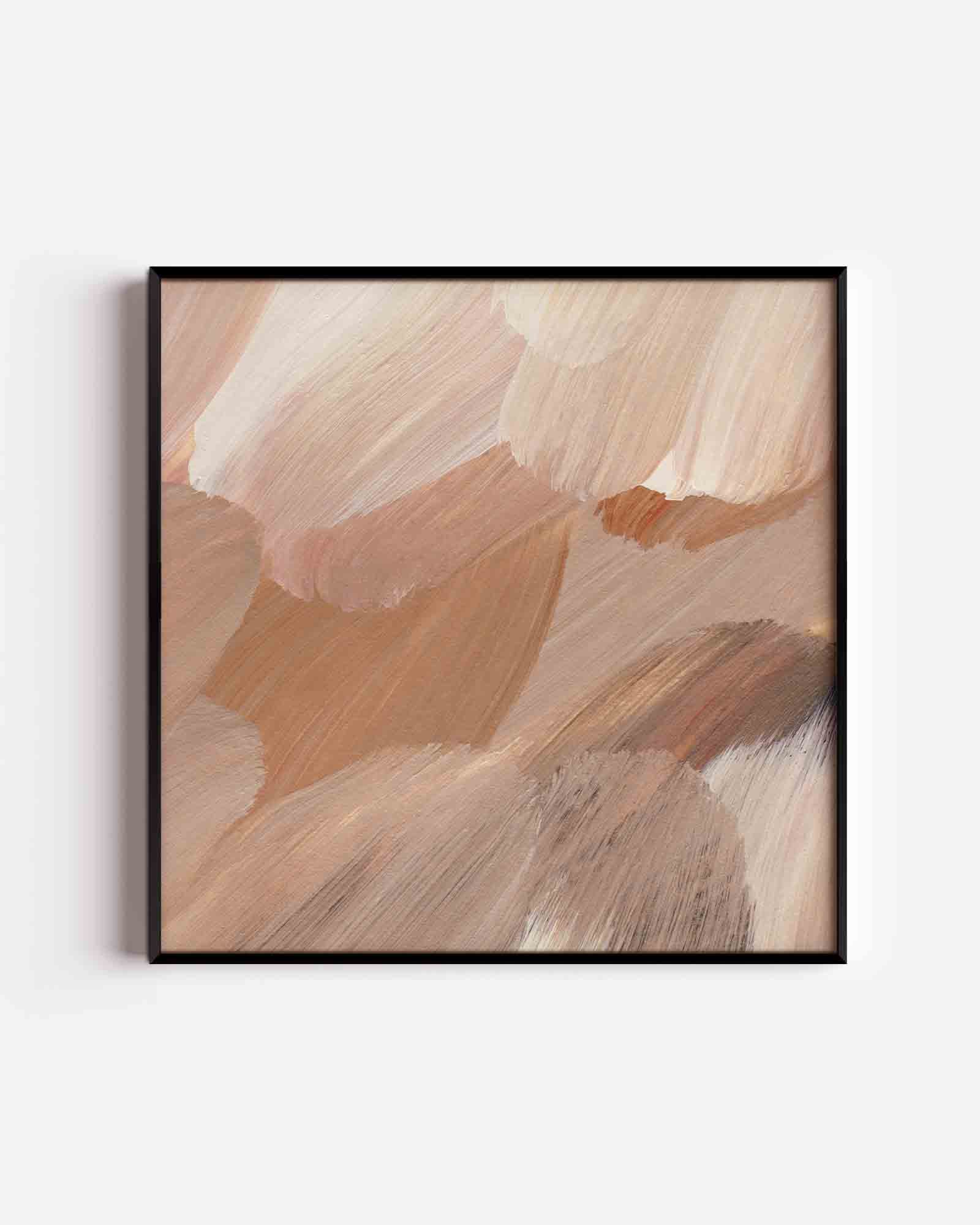 Abstracte penseelstreken Poster