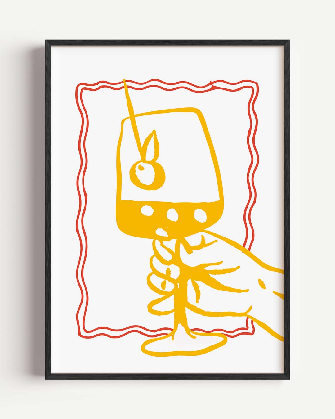 Levendige Cocktail Illustratie Poster-WallArtistic