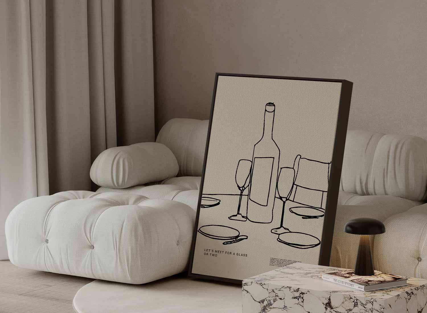 Gezellig aan tafel Kunstwerk-canvas-dibond-plexiglas-wanddecoratie-WallArtistic
