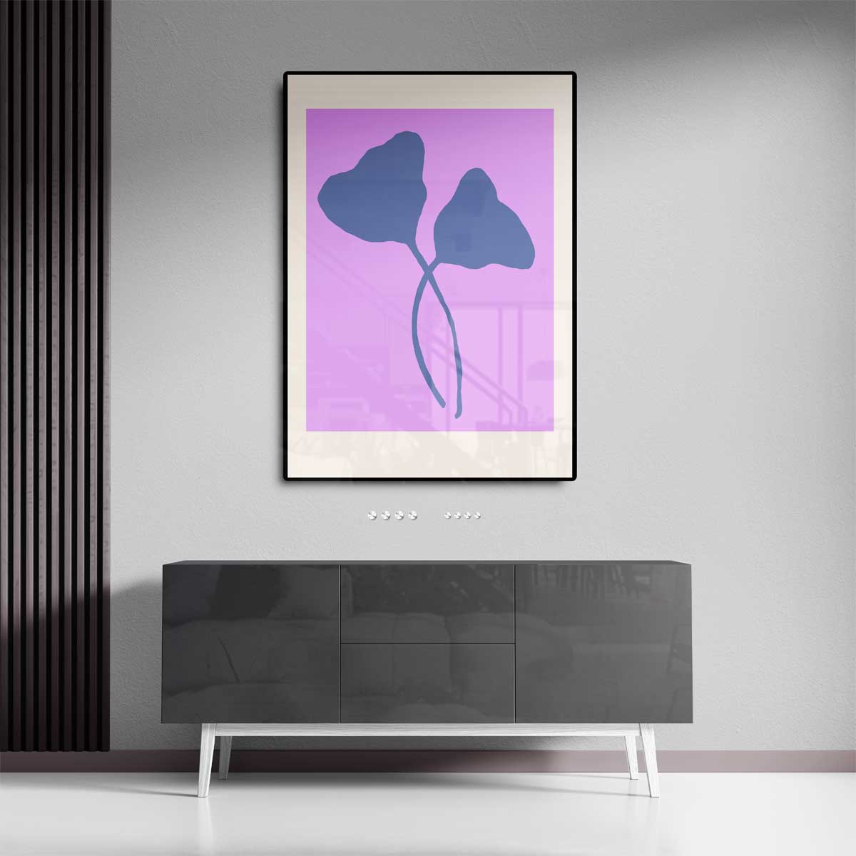 Speelse Bladstilte Kunstwerk-canvas-dibond-plexiglas-wanddecoratie-WallArtistic