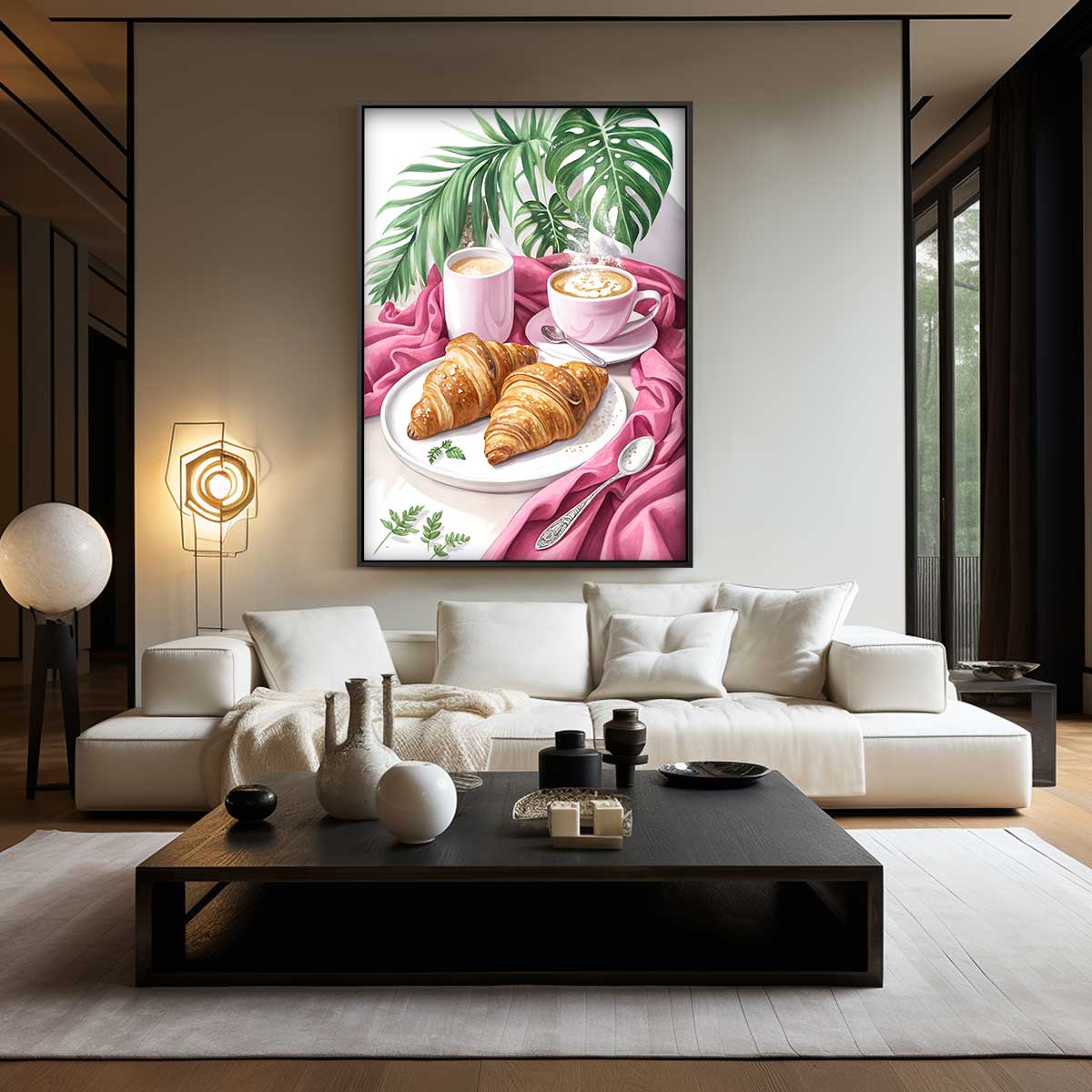 Ontbijtgenot in Stilleven Kunstwerk-canvas-dibond-plexiglas-wanddecoratie-WallArtistic